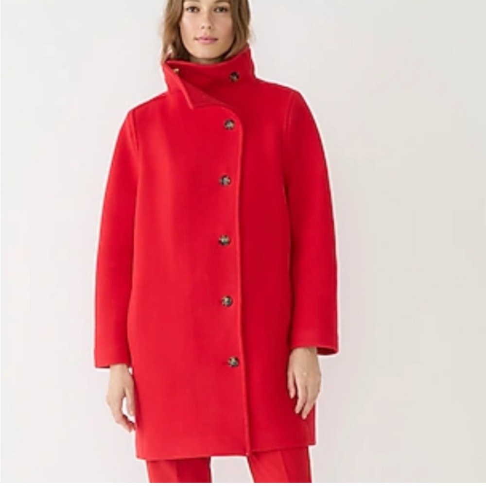 Jcrew Villa coat in Italian stadium-cloth Holiday Red
